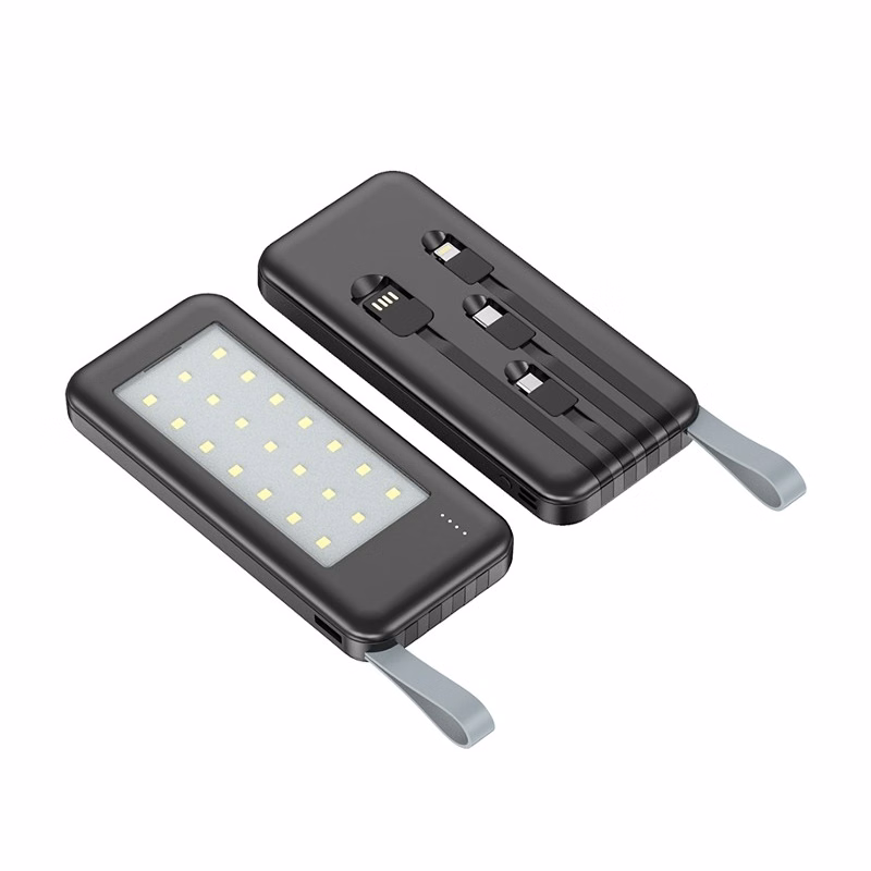4-in-1 Power Bank with LED Light -10000 mAh