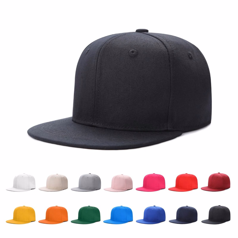 Hip-Hop Flat Brim Snapback Cap