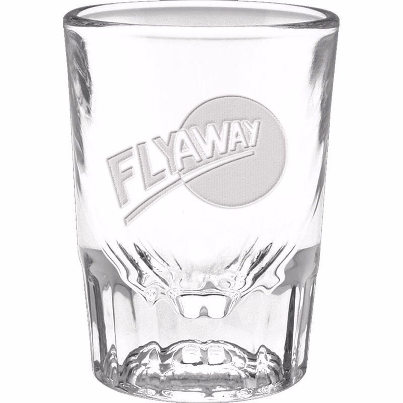 2 oz. Fluted Shot Glass - Deep Etched