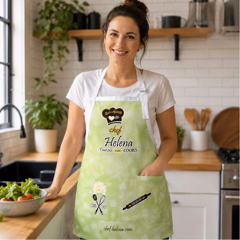 48 Hr Quick Ship - Domestic made Bib Apron, 25x28, 2 Pockets, Adjustable Neck, Sublimated