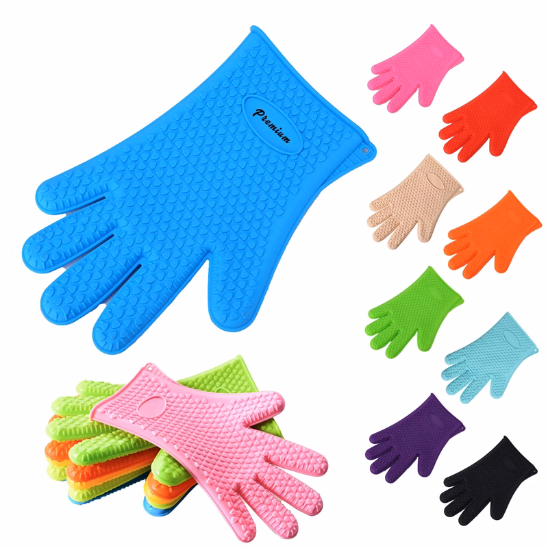 Thickened Silicone Five Finger Gloves
