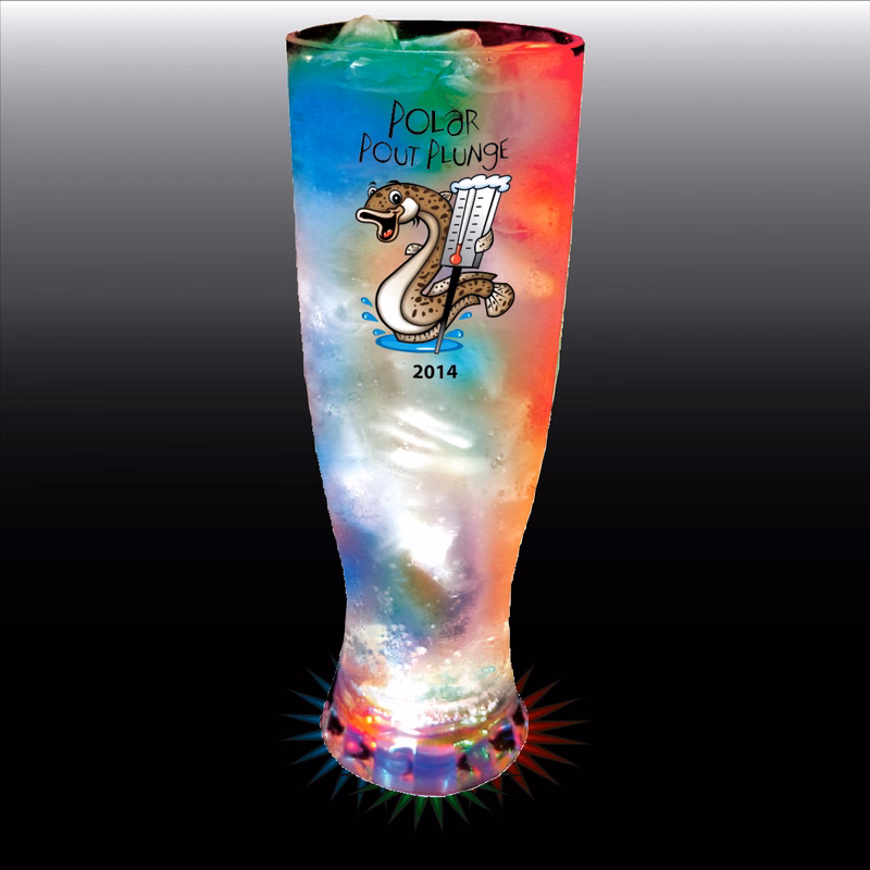 22oz 3-Light Tall Fluted Plastic Pilsner Cup