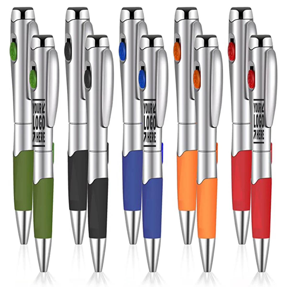 Black Ink Flashlight Ballpoint Pen 1