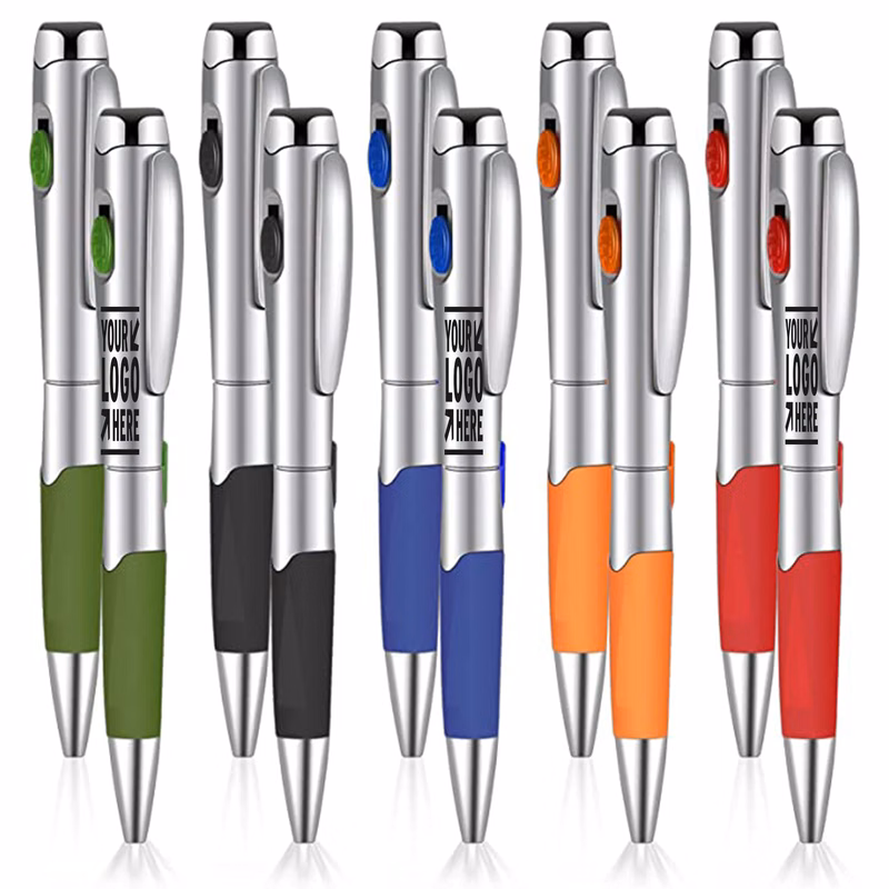Black Ink Flashlight Ballpoint Pen