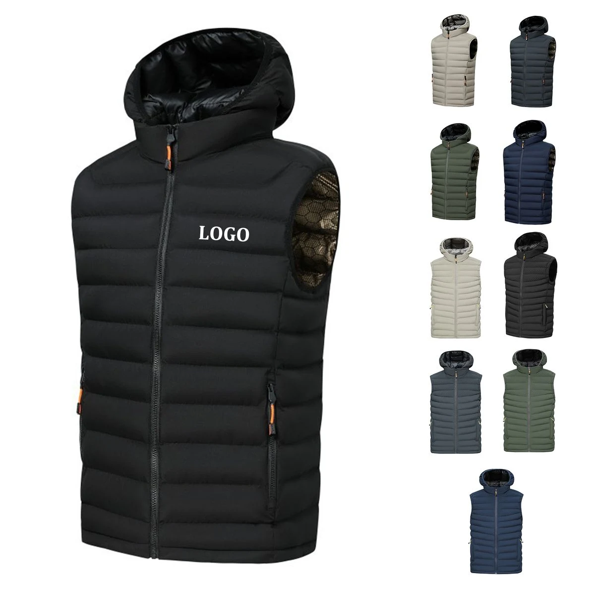 Men Sleeveless Quilted Winter Vest 1