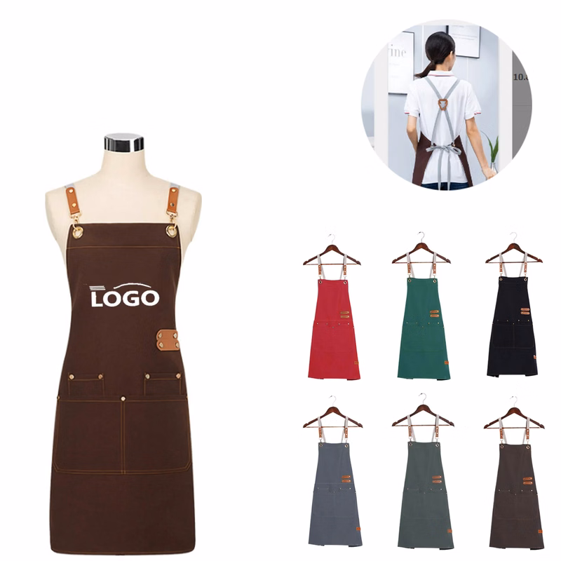 MOQ25 Waterproof Oilproof Canvas Apron