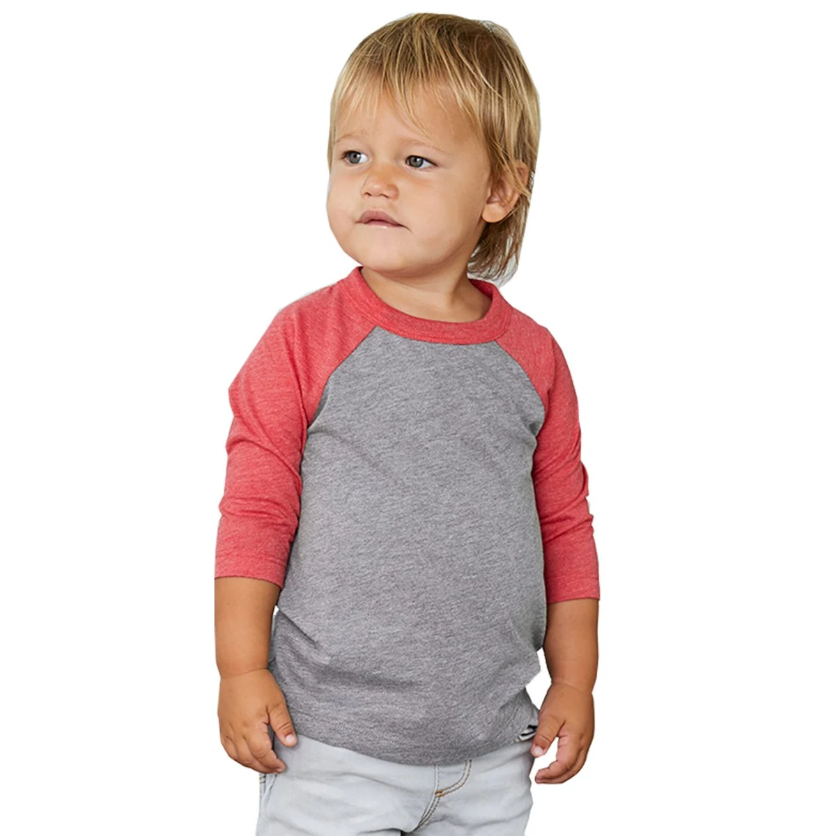 Toddler Three-Quarter Sleeve Baseball Tee - 3200T 1