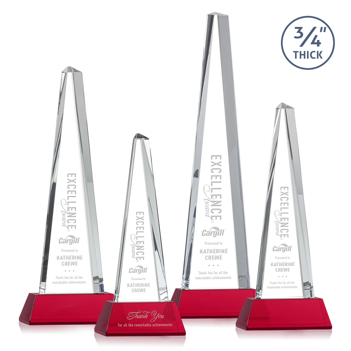 Majestic Tower Award on Newhaven Base - Red 1