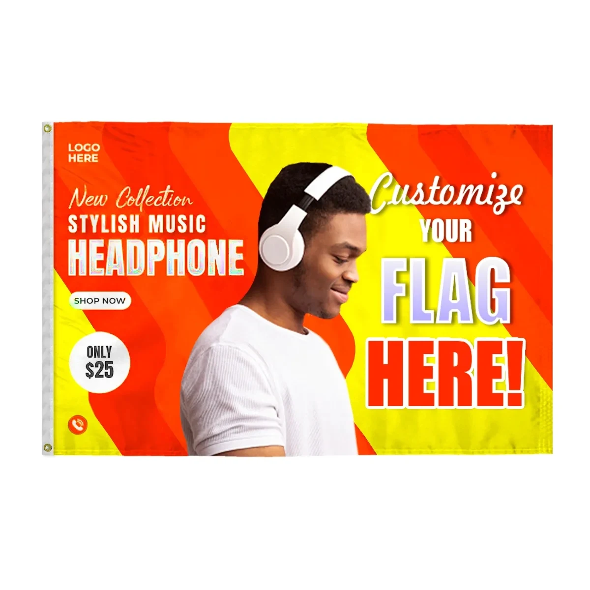 Custom Digital Print Flag 4' x 6' W-Poly 1