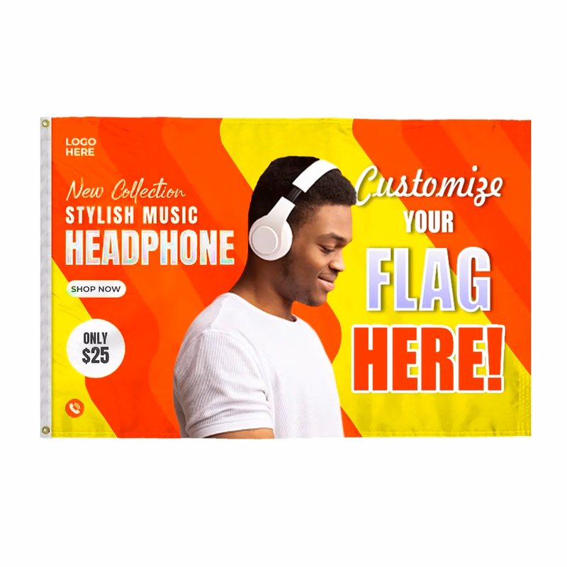 Custom Digital Print Flag 4' x 6' W-Poly