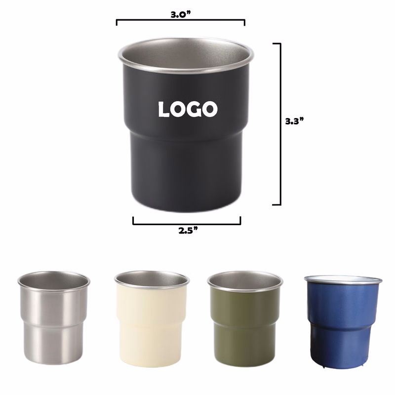 10Oz Portable Stainless Steel Camping Cup
