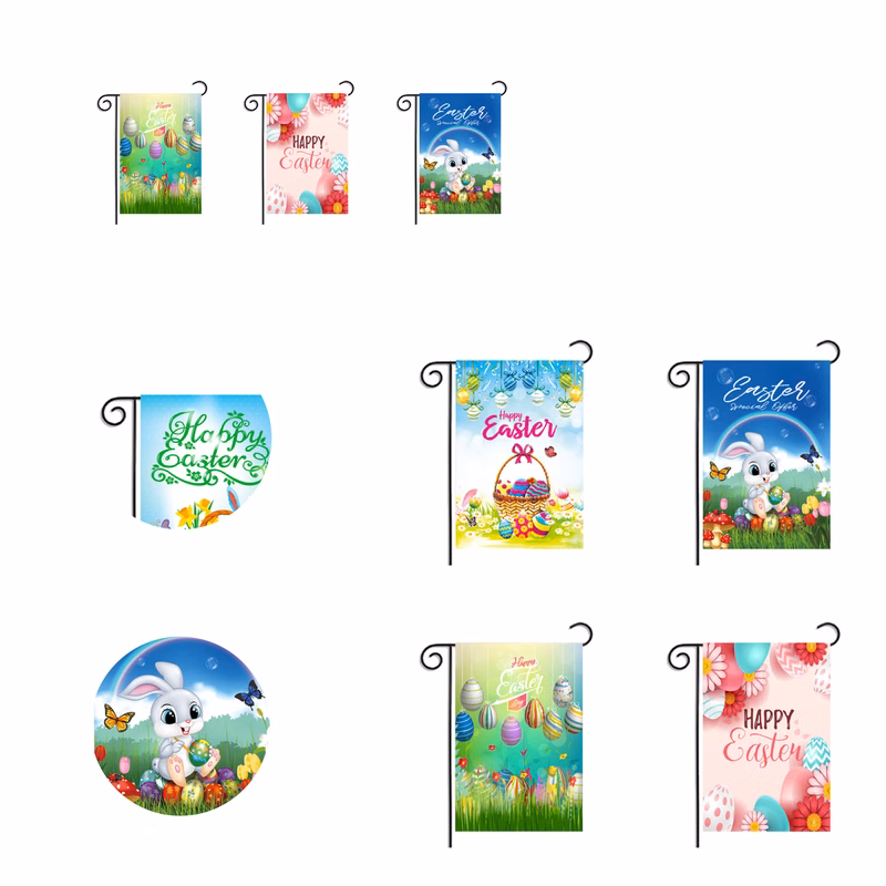MOQ 50 Custom 12x18 Double Sided Garden Flag Outdoor Decoration
