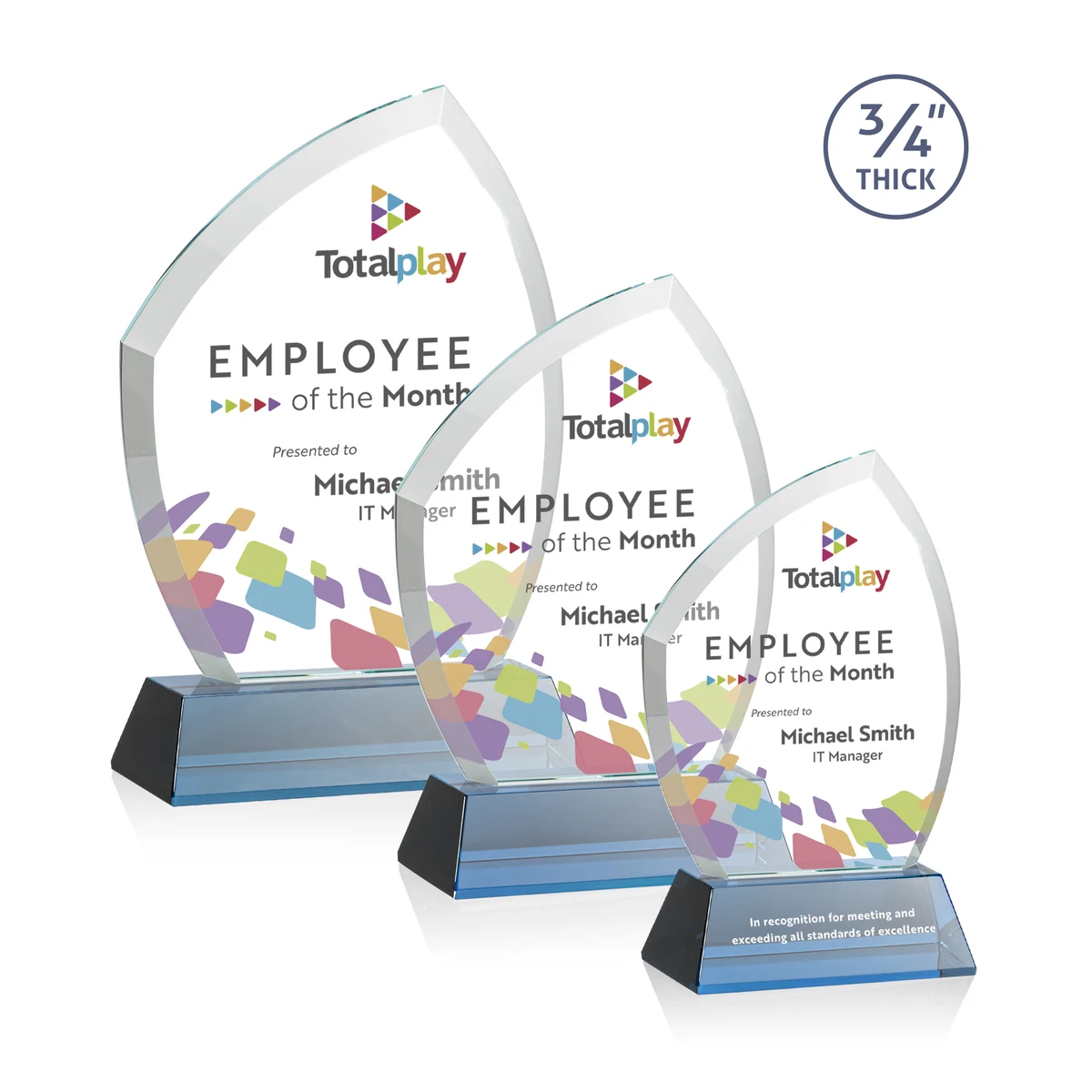 Daltry VividPrint™ Award on Newhaven Base - Sky Blue 1