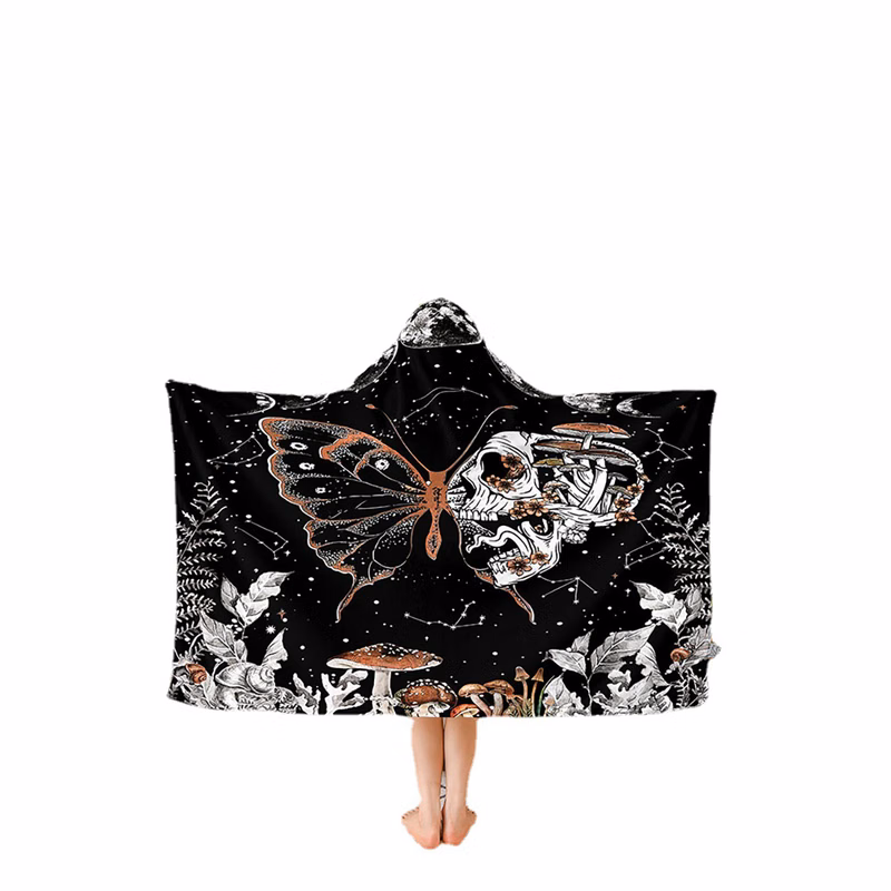 50" x 60" Wearable Throw Hooded Blanket