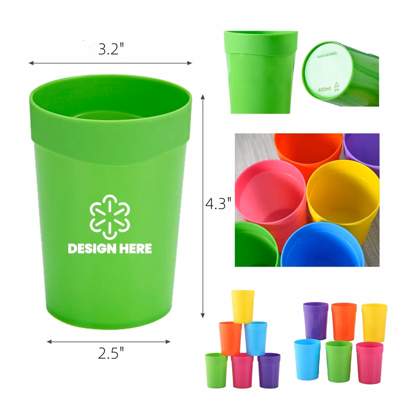 14oz Stadium Reusable Plastic Drinking Cup