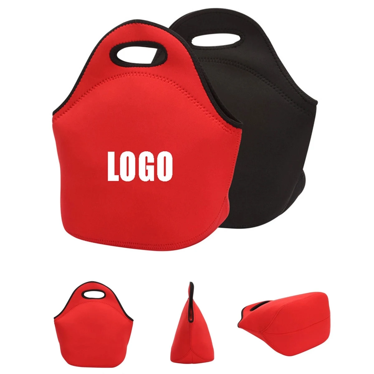 Zippered Neoprene Lunch Tote Bag 1