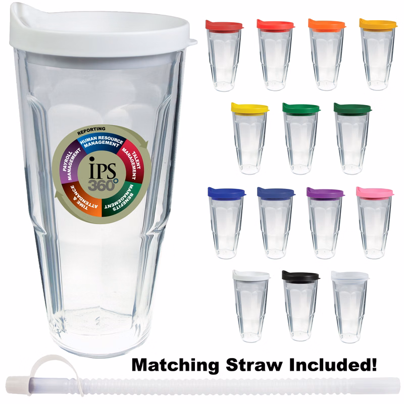 24oz Thermal Dual Walled Travel Tumbler - Custom Decal