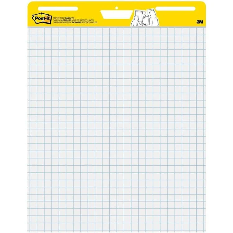 Post-It Super Sticky Easel Pads - Grid 25" x 30" 1