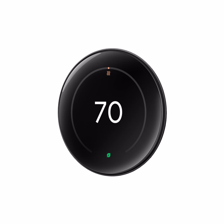 Google Nest Learning Thermostat (4th Gen) - Polished Obsidian
