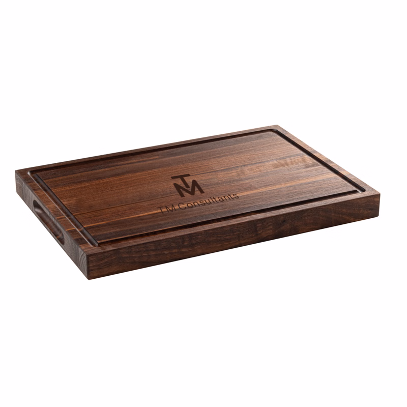 Walnut Cutting Board with Juice Groove and Handle 19"x15"x1-1/2"