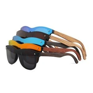 Fashionable Mirror Frameless Polarized Wooden Sunglasses 1