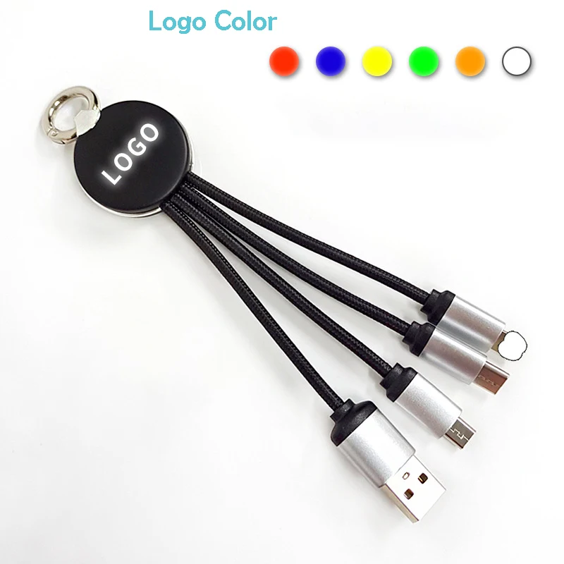 3 in1 USB Charging Cable w/LED Backlight LOGO 1