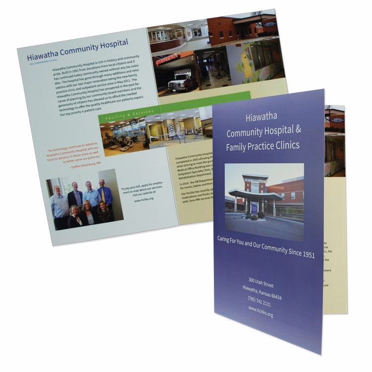Half-Fold Brochure 8.5" x 11" folded in half to 5.5" x 8.5" - 100# Gloss Cover