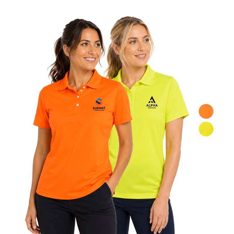 Hi-Viz Non-ANSI Women's Safety Workwear Polo