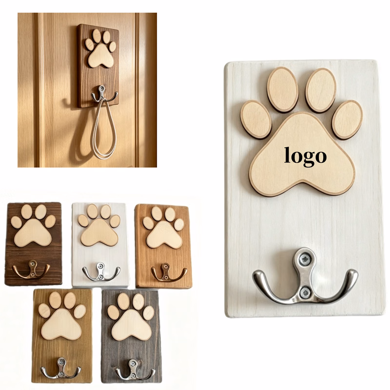 Wood Pet Leash Hanger
