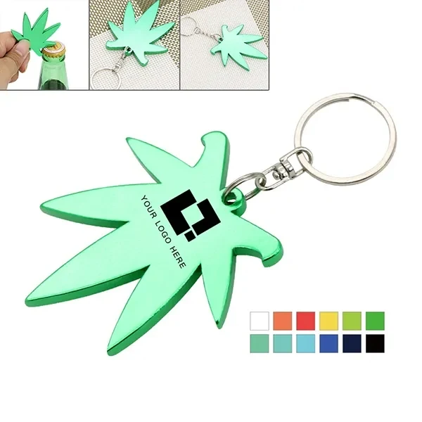 Cannabis Leaf Bottle Opener Keychains 1