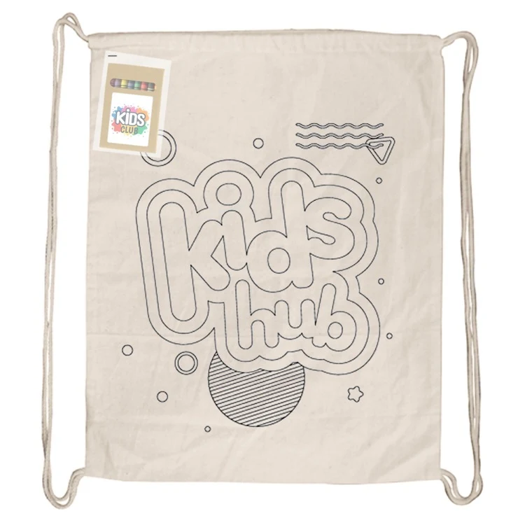Colouring Calico Library Bag, custom tote bag with logo imprint 1