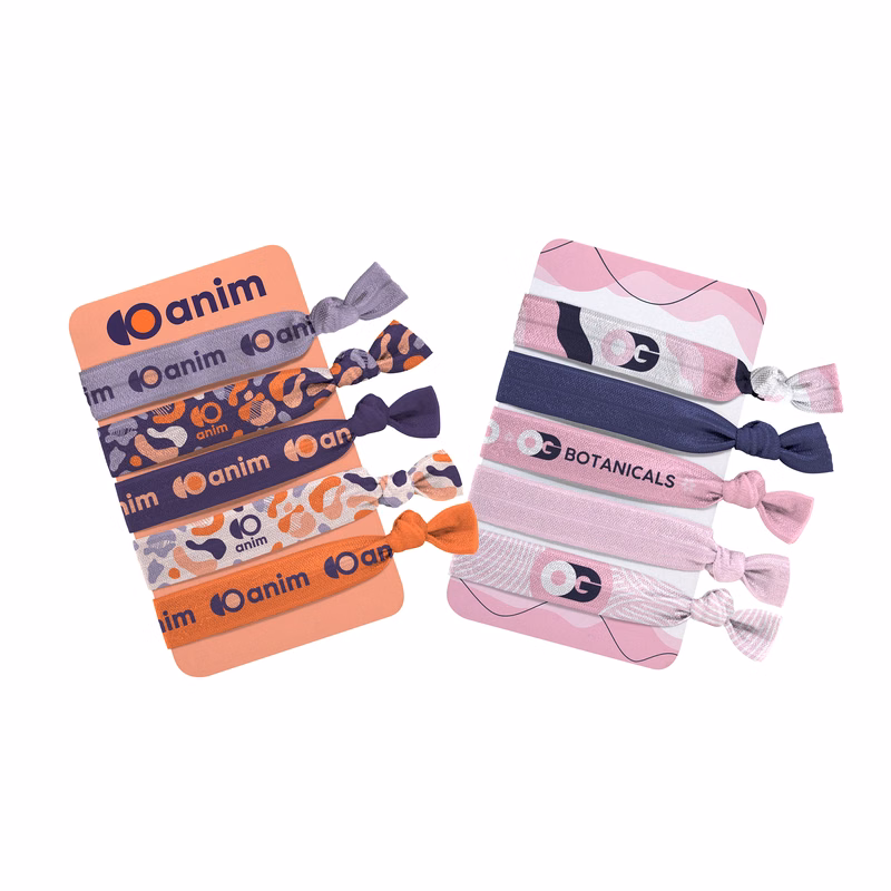 5 Piece Knotted Hair Tie Set with Card