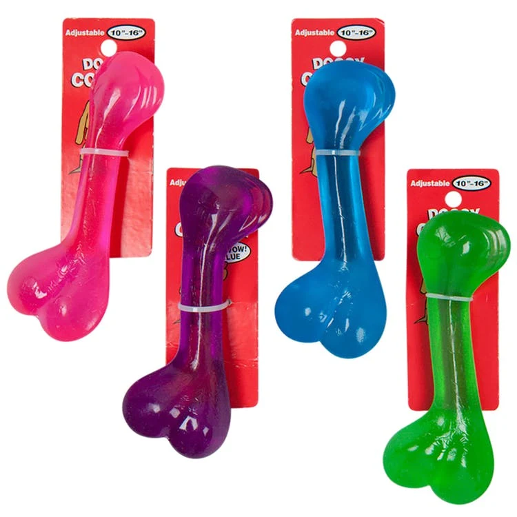 Dog Chew Toys - Rubber Bone 4 Colors 6" 1