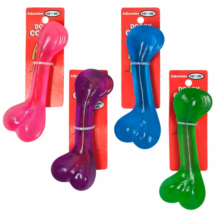 Dog Chew Toys - Rubber Bone 4 Colors 6"