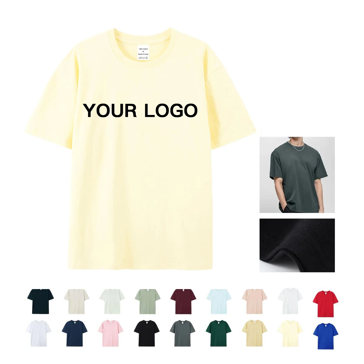 Lightweight Cotton Unisex Tee with Multiple Colors 1