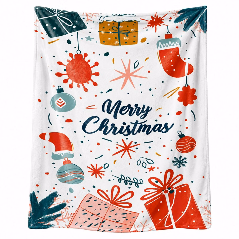 Custom Printed Christmas Flannel Blanket