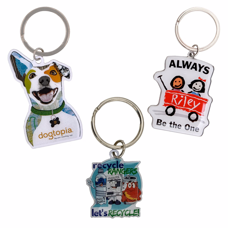 Full Color Custom Keytag Keychain (1-1/4")