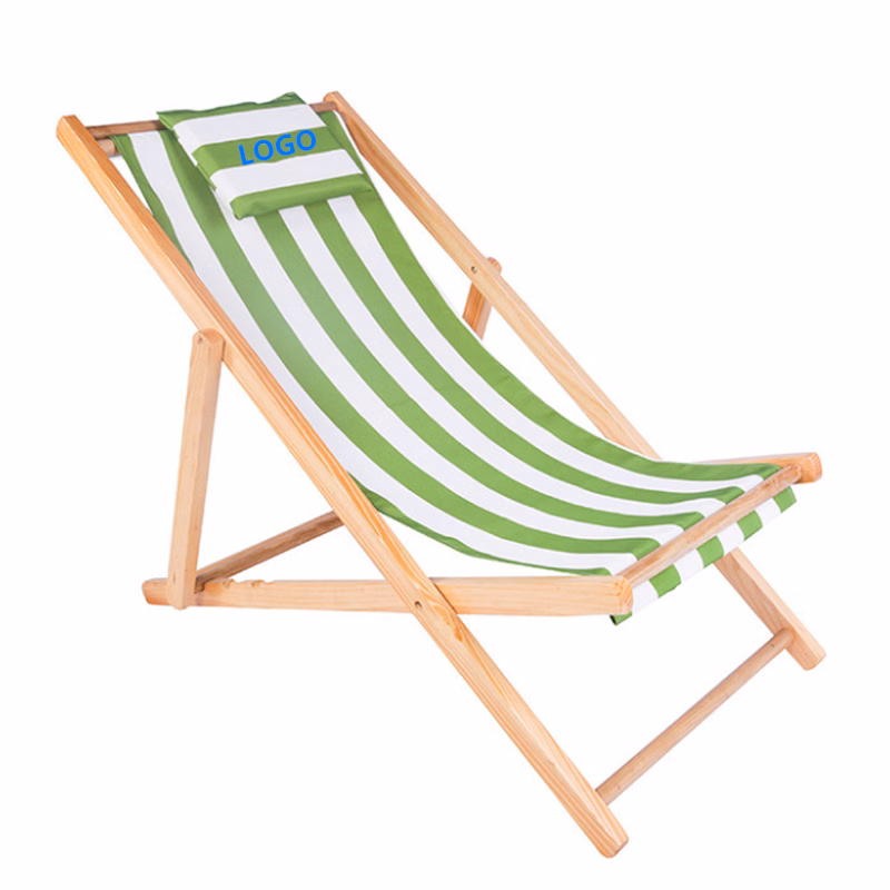 Solid wood beach chair