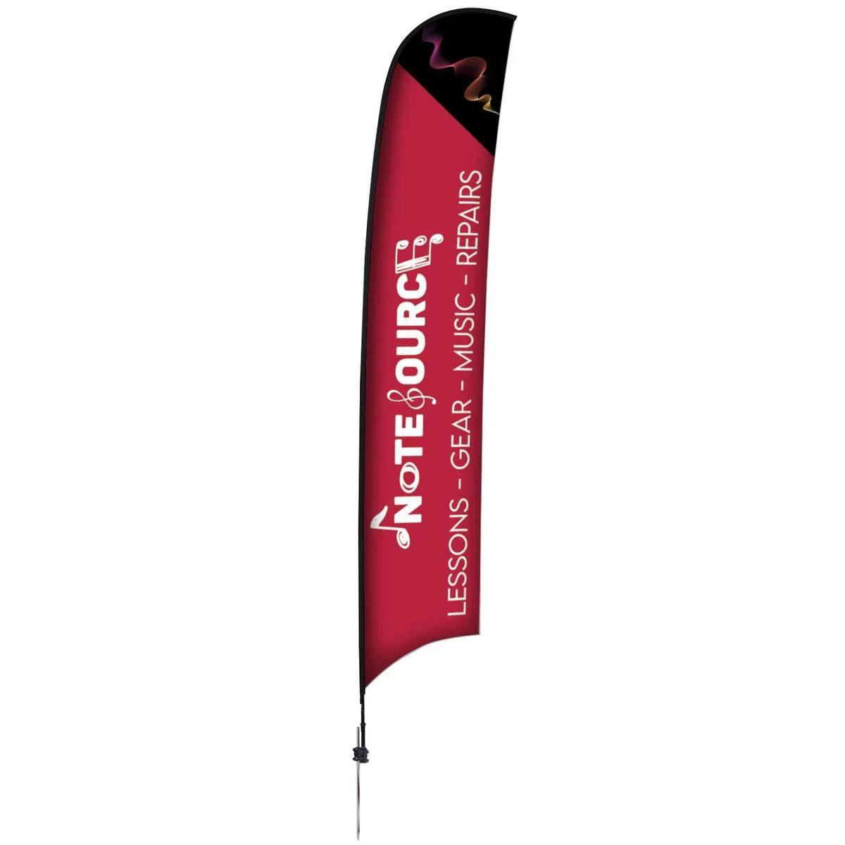 17' Elite Razor Nylon Sail Sign Kit (Single-Sided with Ground Spike) 1