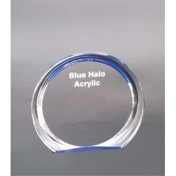 6 3/8" Blue Round Halo Acrylic Award 1