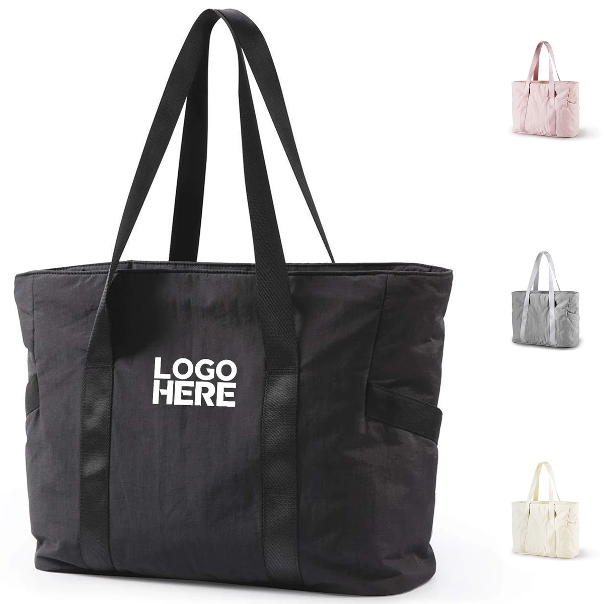 Tote Bag with Yoga Mat Buckle, custom tote bag with logo imprint 1
