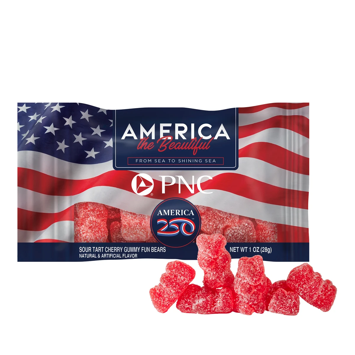 America 250- 1oz. Digibag™ with Cherry Gummy Bears 1