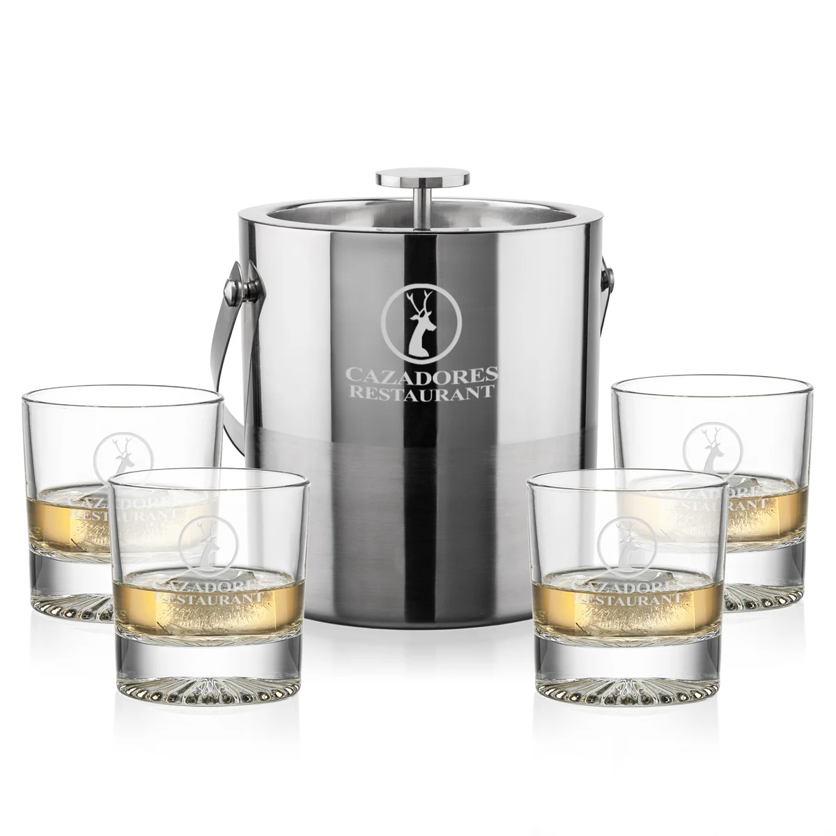 Catania Ice Bucket & Romford On-the-Rocks Set 1