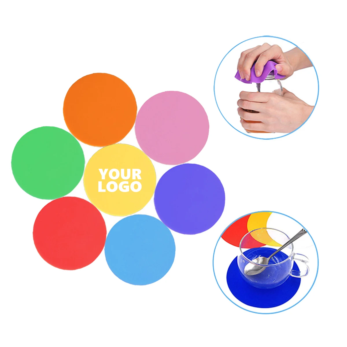 5'' Round Silicone Bottle Opener 1