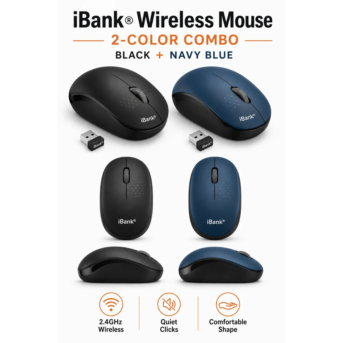 iBank ® Wireless Mouse for Laptop, PC, Tablet, Computer and Mac 1