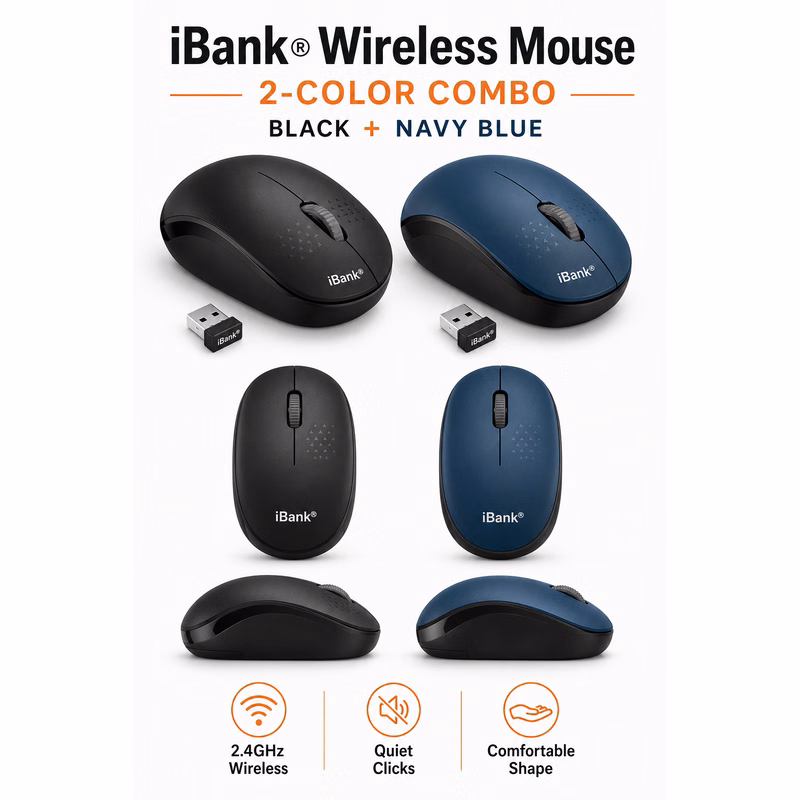 iBank ® Wireless Mouse for Laptop, PC, Tablet, Computer and Mac
