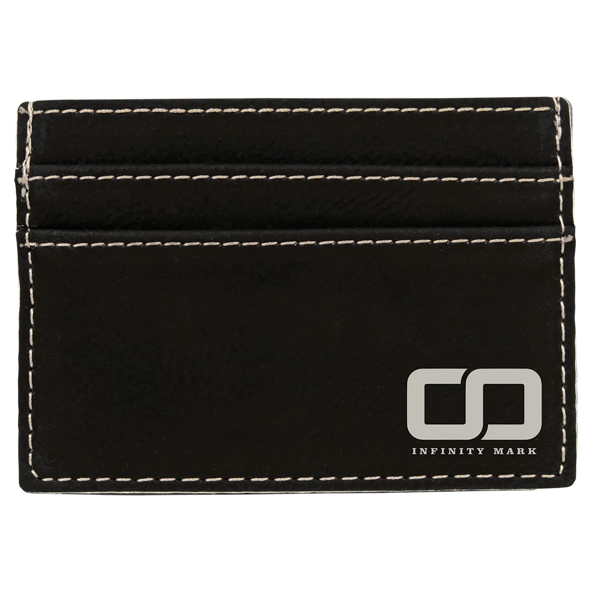 Laser Engraved Leatherette Slim Wallet with Money Clip (4"x2.75") 1