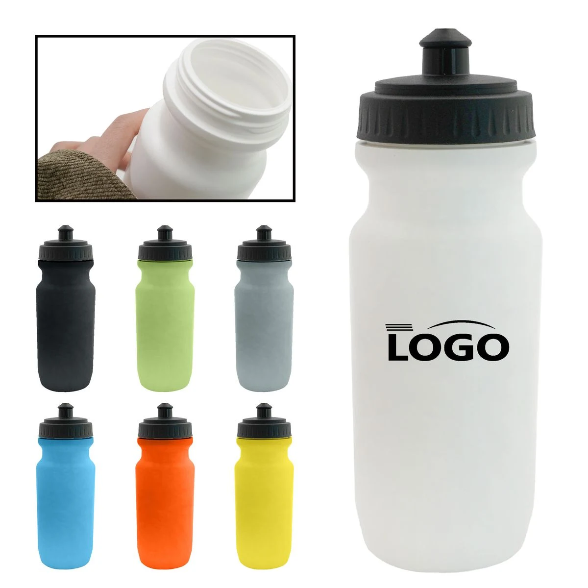 20 oz. Water Bottles with Push Cap 1