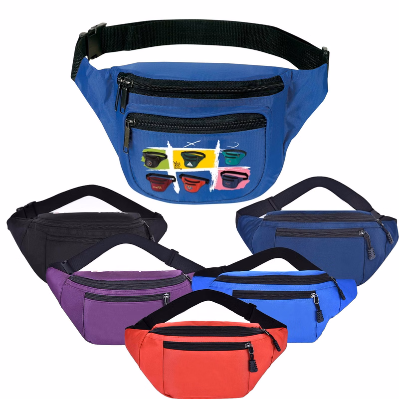 Double Layer Zipper Waist Bag