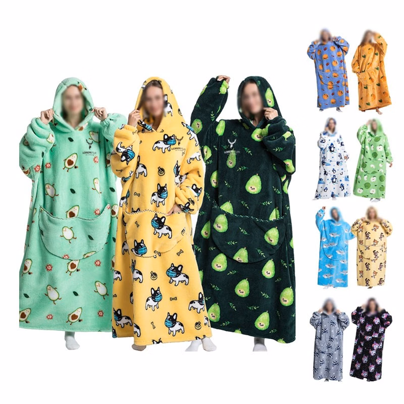 Long Hooded Blanket Hoodie Sweatshirt